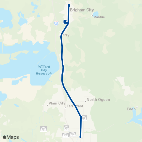 UTA Brigham City / Ogden Commuter map