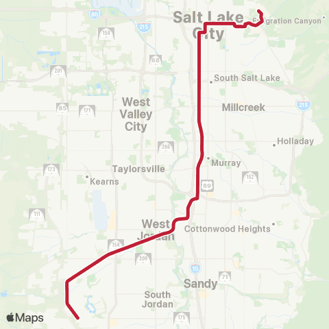 UTA 703 Red Line map