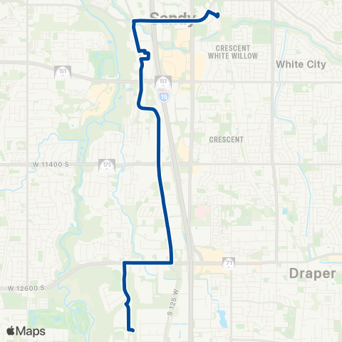 UTA Jordan Gateway Flex map