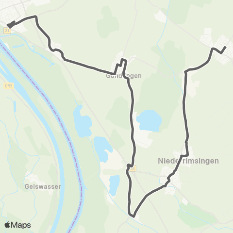 Schulbus Schulbusverkehr Merdingen - Rimsingen - Breisach - Ihringen map