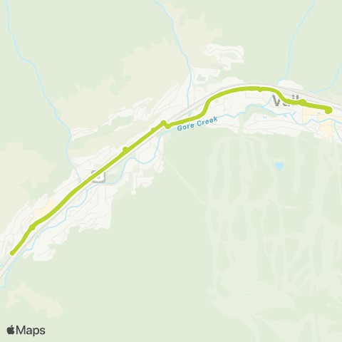 Vail West Vail Express map