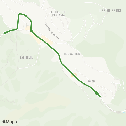 Navettes de Valberg Ligne verte map