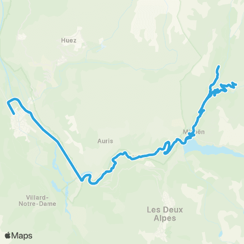 Navette Val Ferrand Vallée du Ferrand map