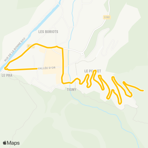 Skibus Valloire Archaz map