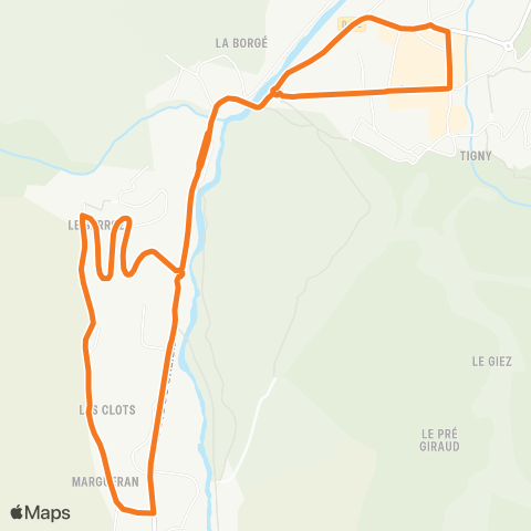Skibus Valloire Serroz map