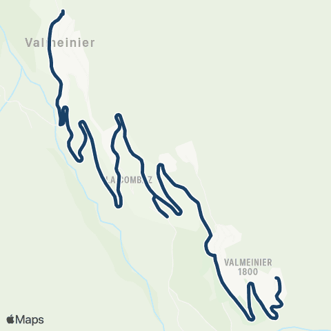 Skibus Valmeinier Navette estivale de Valmeinier map
