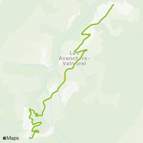 Navettes station Valmorel Le Fey-Dessous – le Mottet map