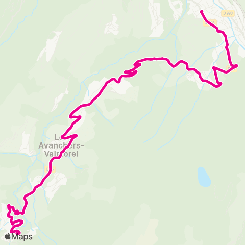 Navettes station Valmorel Navette Vtt Bellecombe map