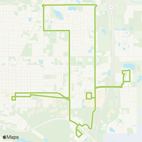 Valpo Transit V-Line Green Route map