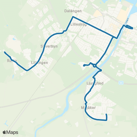Västtrafik Råda Kyrka—Högatan Majåker map