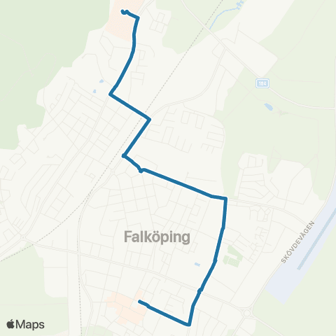Västtrafik Falköping Centrum—Sjukhusentrén Falköping map