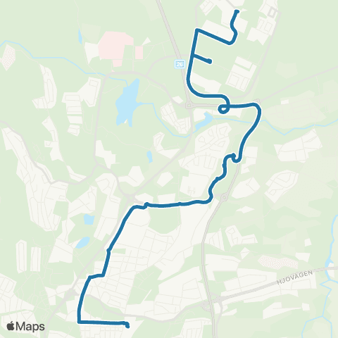 Västtrafik Skövde Centralstation—Myggdansvägen map
