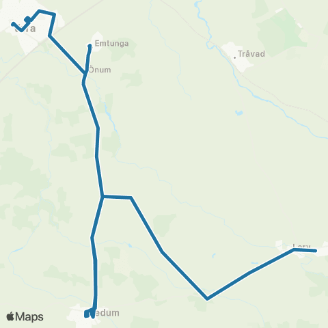Västtrafik Lagmansgymnasiet—Larv Skola map