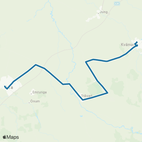 Västtrafik Kvänum Busstation—Vara Resecentrum map
