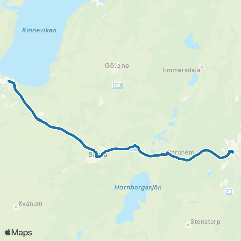 Västtrafik Skövde Centralstation—Lidköpings Resecentrum map