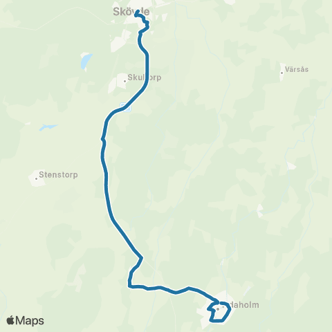 Västtrafik Skövde Centralstation—Forsen map