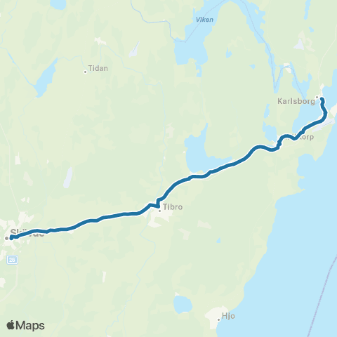 Västtrafik Skövde Centralstation—Göta Kanal map