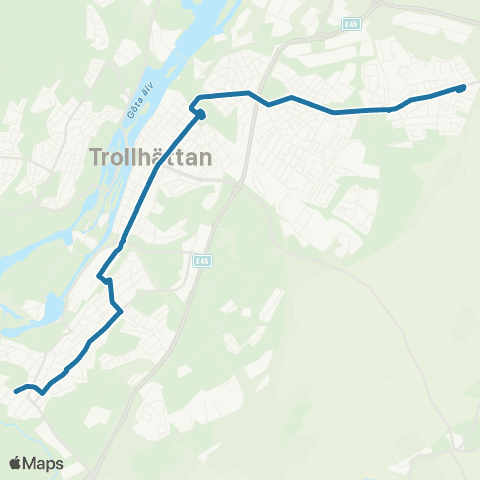 Västtrafik Konstmästaregatan—Halvorstorp Bokvägen map