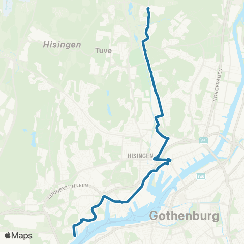 Västtrafik Skogome—Bockkranen map