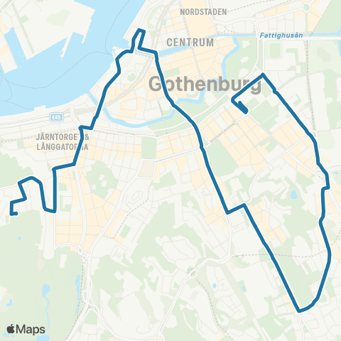Västtrafik Heden—Masthugget map