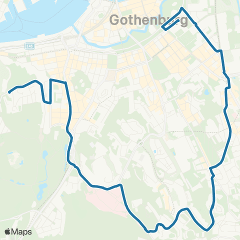 Västtrafik Linnéplatsen—Heden map