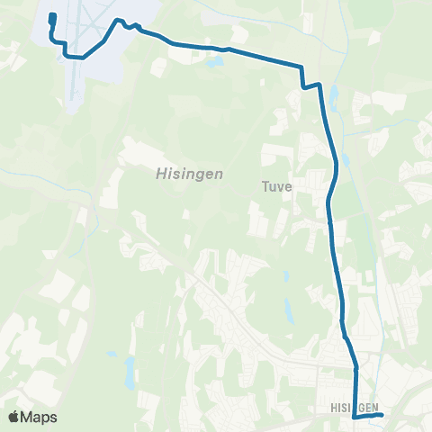 Västtrafik Säve Flygplats—Hjalmar Brantingsplatsen map