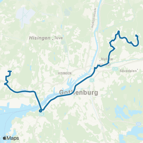 Västtrafik Rymdtorget Buss—Volvohallen map