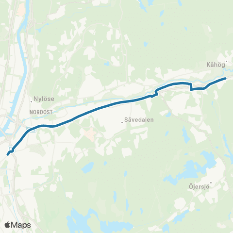 Västtrafik Stärtered—Svingeln map