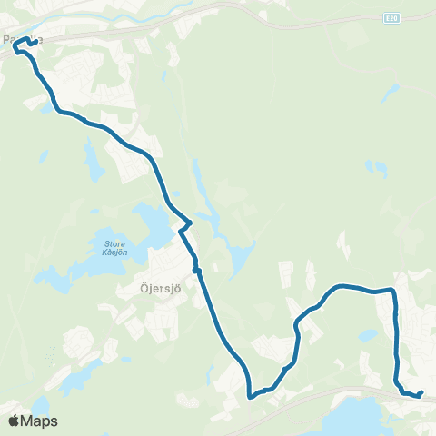 Västtrafik Partille Centrum—Landvetter Resecentrum map