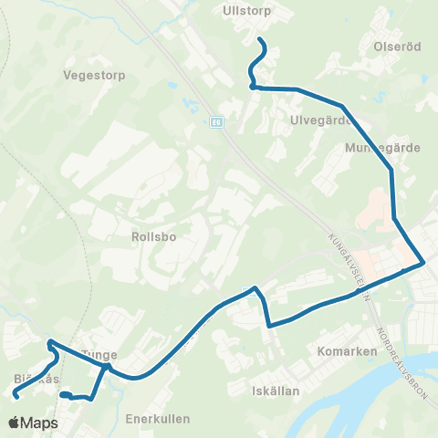 Västtrafik Ytterby Station—Ullstorp map