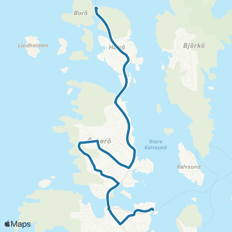 Västtrafik Burö Färjeläge—Hönö Färjeläge map