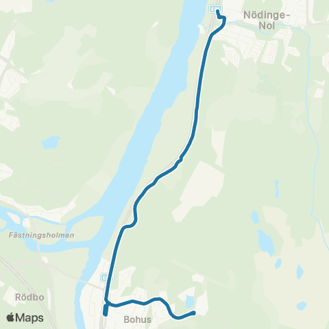 Västtrafik Jennylund—Nödinge Station map