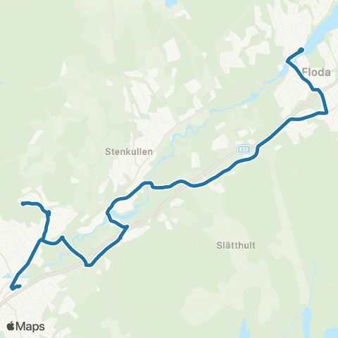 Västtrafik Floda Station—Lerum Station map
