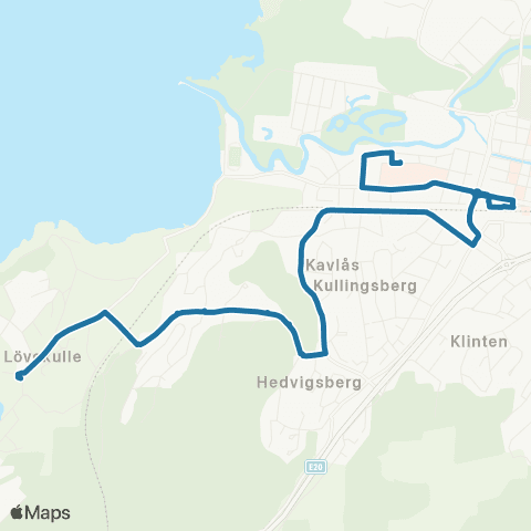 Västtrafik Talluddsvägen—Lasarettet Alingsås map
