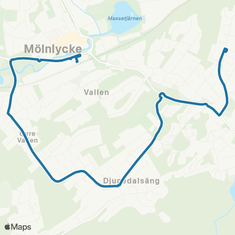 Västtrafik Mölnlycke Resecentrum—Häggvägen map