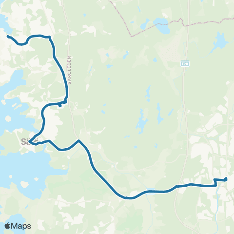 Västtrafik Kungsbacka Station—Kullaviks Hamn map