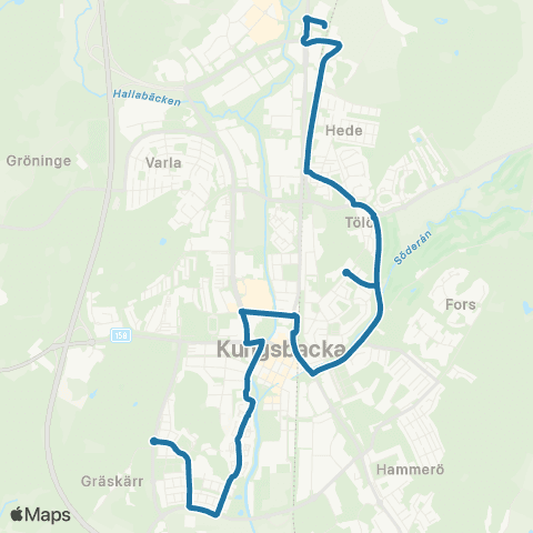 Västtrafik Kungsbacka Hede Station—Kolla Äldreboende map