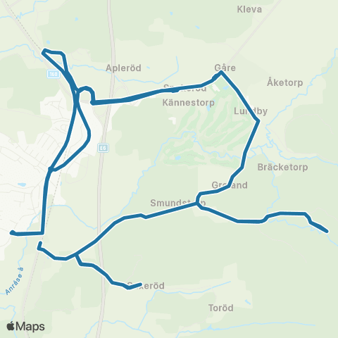 Västtrafik Stora Högaskolan—Lundbyvägen map