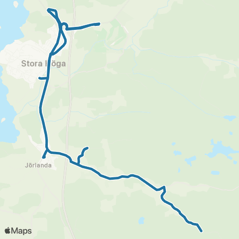 Västtrafik Jörlanda Skola—Trolleröd Södra map