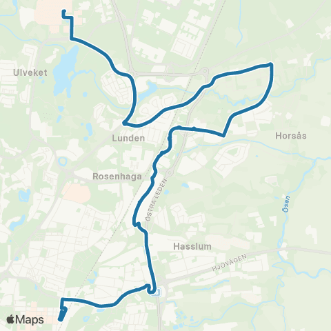 Västtrafik Sjukhuset Skövde—Skövde Centralstation map