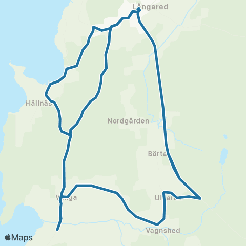 Västtrafik Långareds Skola—Börta map