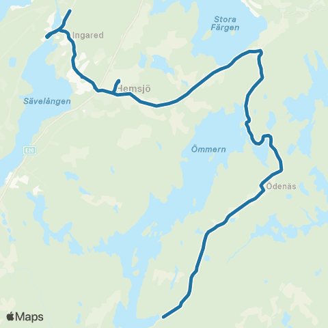 Västtrafik Norsesund Station—Olofsered map