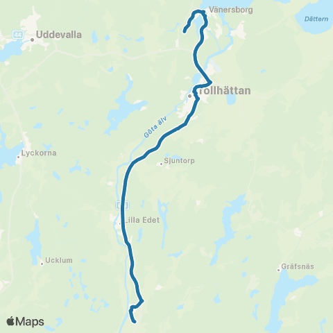 Västtrafik 82 Ersätter Västtåg map