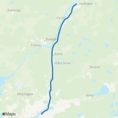 Västtrafik 83 Ersätter Västtåg map