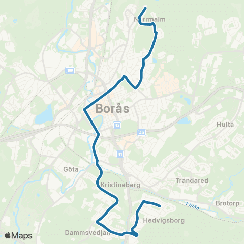 Västtrafik Engelbrektsgatan 128—Hedvigsborg map