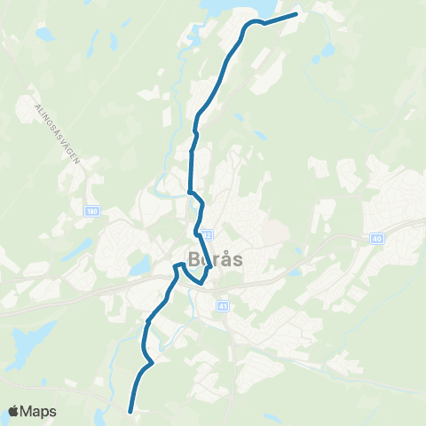 Västtrafik Gässlösa—Öresjö Ängar map