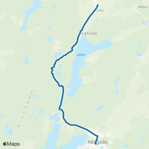Västtrafik Sollebrunns Busstation—Alingsåsterminalen map