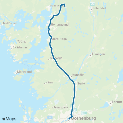 Västtrafik 86 Ersätter Västtåg map
