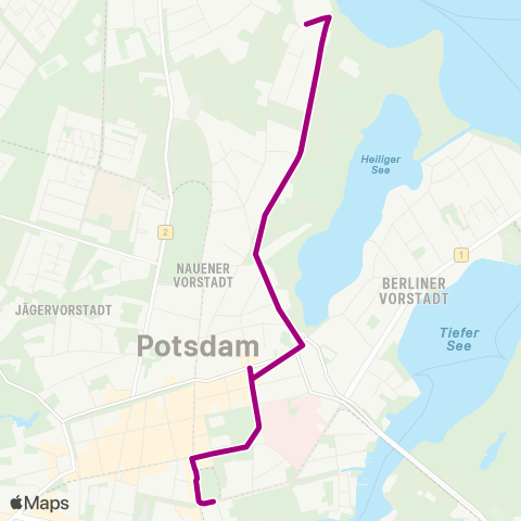 Verkehrsbetrieb Potsdam Platz Der Einheit ↔︎ Höhenstr. map