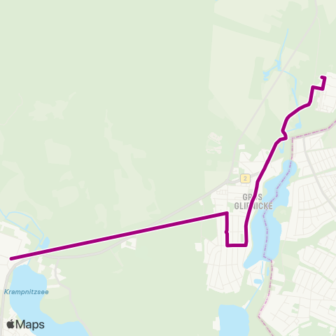 Verkehrsbetrieb Potsdam AM Anger ↔︎ Waldsiedlung Groß Glienicke map